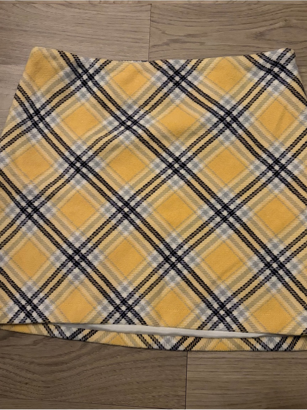 Forever 21 Yellow Plaid Mini Skirt